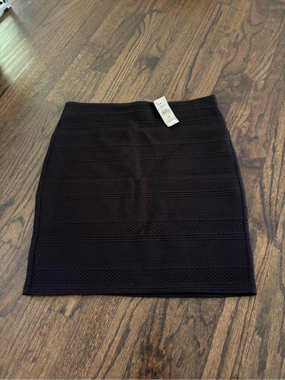 Black Textured Knit Mini Skirt - Loft